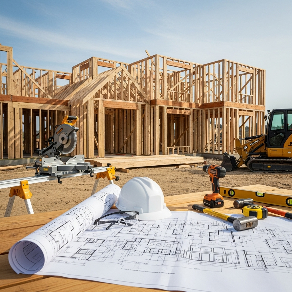 Construction clé en main avec plans et chantier